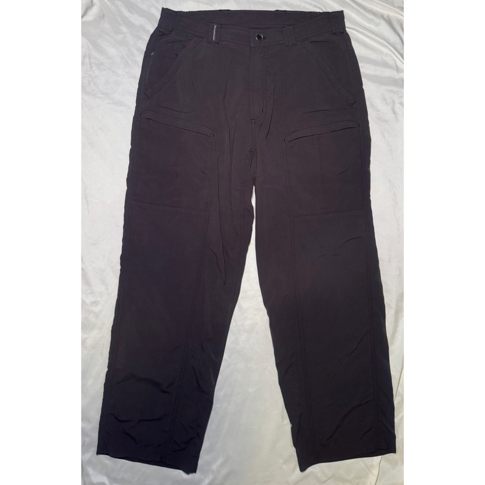ExOfficio Nylon Hiking Pants Mens 32 Gray Straight Leg Outdoor Travel Streetwear